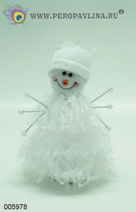 Снеговик 28см ткань/96шт