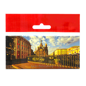 Магнит Санкт-Петербург 12х5 см Храм Спас-на-Крови цветной