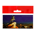 Магнит Санкт Петербург Медный всадник 12х5 см цветной
