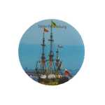 Магнит круглый Летучий Голландец 7 см цветная фотопечать