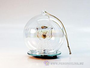 Ангел с сердцем в шаре д10в12см подсветка