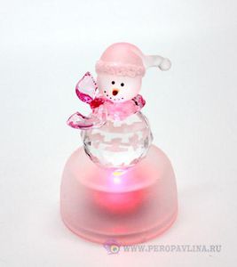 Снеговик 5*7,5*5см акрил+подсветка/120