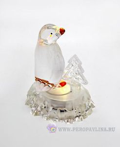 Пингвин 8,5*10*7см акрил+подсветка/72