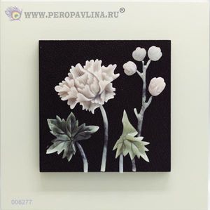 Картина 40*40*2см Хризантема+3-4бутона неф бел рам