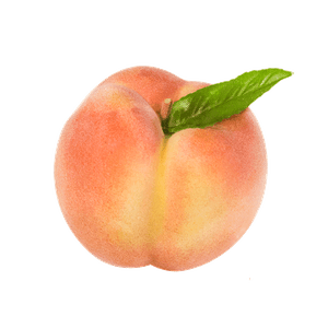 Персик декоративный 8х7 см розовый