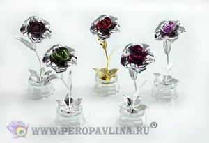 Цветок Роза 5*10*5см цв асс мет+пласт/288