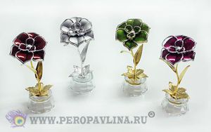 Цветок Фиалка 6*12*6см цв асс мет+пласт/288