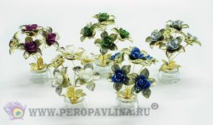 Цветок Роза 5цв 10*11*7см вайлет