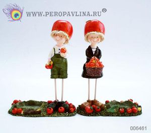 Кашпо Дети Яблоко 25*18*10см асс полинст/6шт