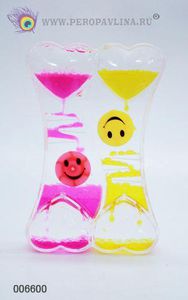 Часы водяные 2Смайла 9*14*2,5см цв асс пласт+жидк