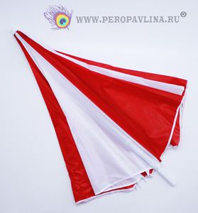 Зонт пляжный д143*в180см Красн_бел ткань+мет/30шт