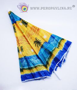 Зонт пляжный д143*в180см Пальма оранж ткань+мет/30