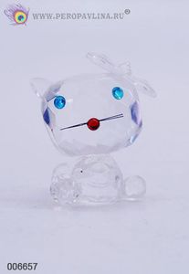 Кошка+ бантик 6*5*3см хрусталь/200