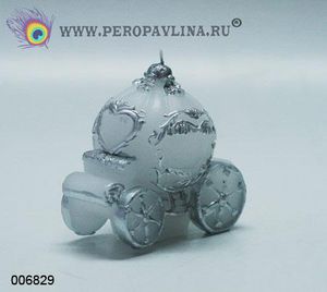 Свеча Свадебная Карета 8см бел+зол воск/120шт