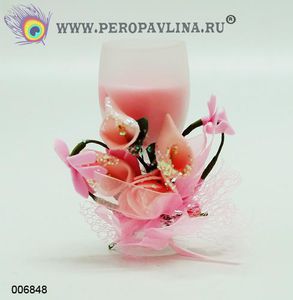 Свеча ароматическая Бокал Клуб коктейль 9см стек воск /144ш