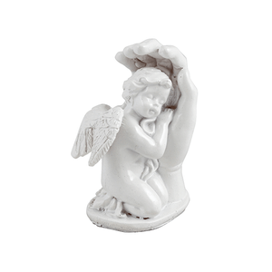 Фигурка Ангел в руке 9 см Сон белый лево