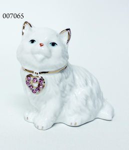 Кошечка Сердце 8см белая