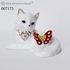 Кошечка+Бабочка 11*8,5см белая