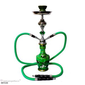 Кальян на двоих в54д13,5см HOOKAH зелёный