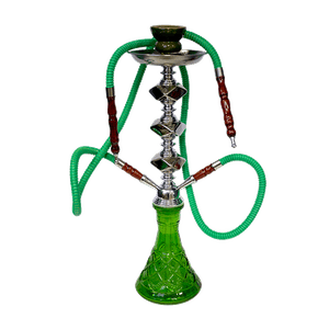 Кальян на двоих в53д13,5см HOOKAH зелёный