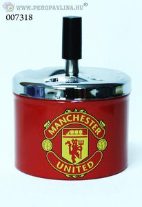 Пепельница Manchester United в12см д9см металл/120