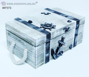 Набор 3 шт Шкатулка Морской сундук 61*11(8,6)*16с дер/3нб