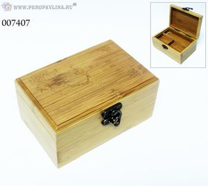 Шкатулка с вставкой 15*7*10см бамбук/105шт