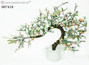 Дерево Сакура 75*60см цветн стекло свет горшок/2шт