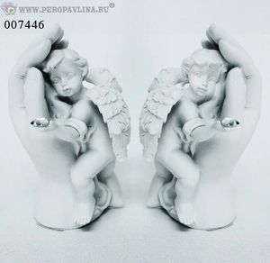 Набор 2 шт Ангелочки+Рука Возьми мое сердце 2х5*9см/48нб