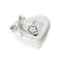 Шкатулка Фоторамка Сердце 9х8 см Бантик белая