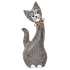 Кошка с бантиком 30 см дымчатая дерево албезия