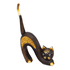 Кошка Хвост трубой 22 см роспись мазками коричневая албезия