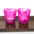 Свечи в стакане Набор 2 шт 6 см морозные красные