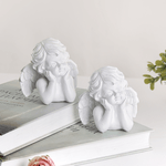 Фигурка Ангелочек бюст 2 шт 8х9 см белый