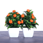 Искусственное растение 2 шт Мандарин 18 см квадратный горшок