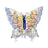 Бабочка Ажур 27х22 см цветная на подставке фарфор
