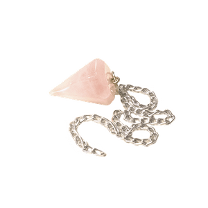 Маятник Кварц розовый на цепочке 30 см