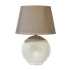 Светильник настольный Ракушка 31х43х21 см белый крек эффект абажур серый