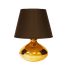 Светильник настольный 33 см золото абажур коричневый