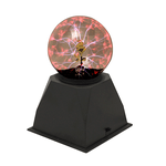 Светильник Плазма Шар Роза 19 см чёрная подставка