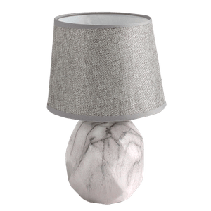 Лампа настольная Аквилон 28 см под холодный мрамор абажур серый