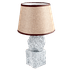 Лампа настольная Ромул 35 см под темный камень абажур капучино