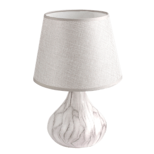 Лампа настольная Элисса 34 см под холодный мрамор абажур серый