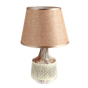 Лампа настольная Марокко 35 см под теплый мрамор абажур капучино