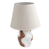 Лампа настольная Лолита 35 см бело-песочный абажур серый