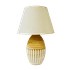 Светильник настольный Афины 41 см бежево-коричневый потертый абажур бежевый керамика