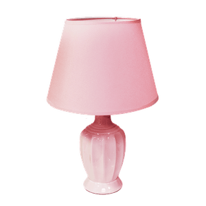 Светильник настольный Грация 41 см розово-сиреневый керамика