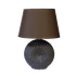 Светильник настольный Ракушка 31х43х21 см черно-серый абажур шоколадный