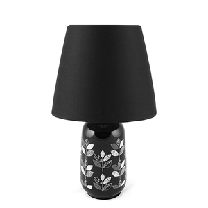 Светильник настольный Флора 34 см черный абажур черный керамика