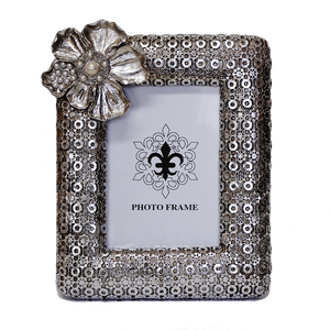 Фоторамка Монплезир 17*21(9*12)см серебро